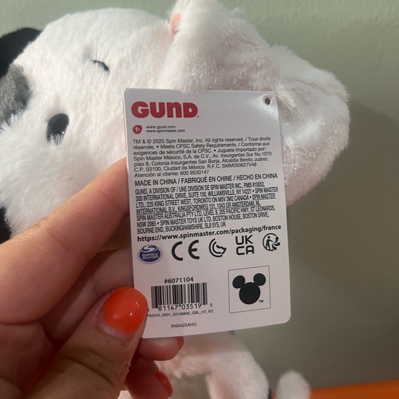 Gund Dalmatian Stuffed Animal White and Black Plush Toy Patches - Picture 5 of 14